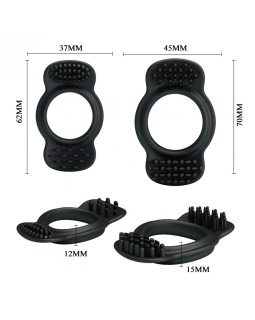 Набор эрекционных колец c шипами 2 шт RING BI-210171-foto2