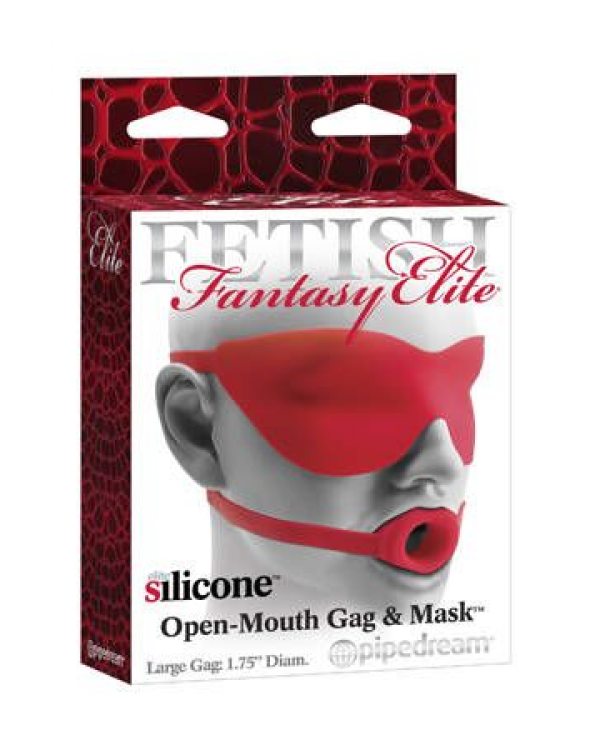 Кляп-расширитель Large Open-Mouth Gag&Mask 1,75" красный Fetish Fantasy Elite