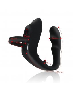 Анальный фаллоимитатор с двойным эрекционным кольцом 17013-foto3