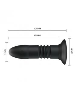 Анальный вибростимулятор с режимом фрикции и пультом д/у BI-014595w-foto5