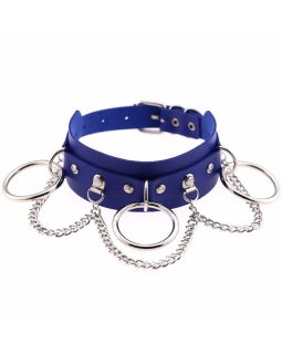 Ошейник с металлическими кольцами цвета в ассортименте-foto8