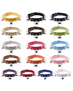 Ошейник с металлическими бубенцами цвета в ассортименте-foto3