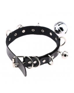 Ошейник с металлическими бубенцами цвета в ассортименте-foto4