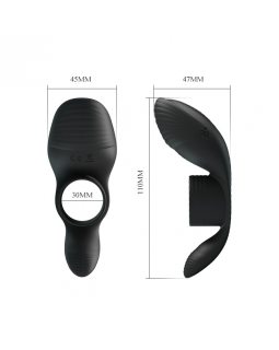 Эрекционное кольцо со стимуляцией клитора и зоны ануса BI-210198-foto3