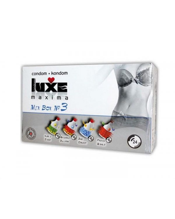 ПРЕЗЕРВАТИВЫ "LUXE MIX BOX №1" блок 24 шт (цена за 1уп )