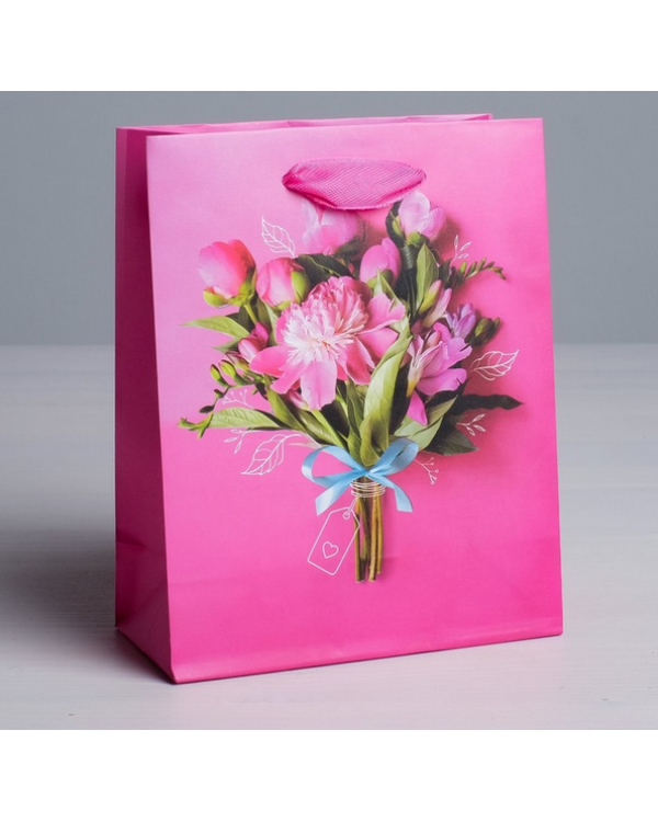 Пакет ламинированный вертикальный «Самой прекрасной», MS 18 × 23 × 8 см