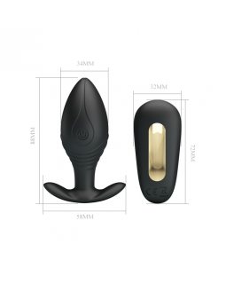 Анальная силиконовая пробка с вибрацией PrettyLove BI-040078W-foto5