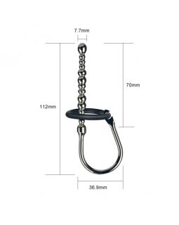 Металлический уретральный плаг с кольцом LV564001-foto4