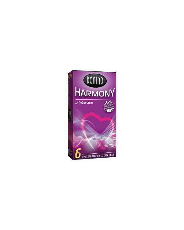 Презервативы Domino Harmony ребристые 6 шт, цена за уп