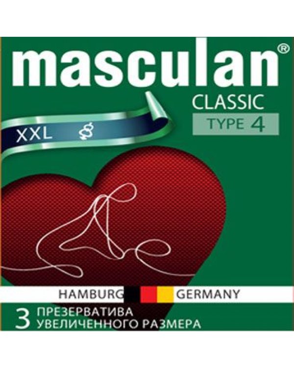 Masculan Classic 4,  №3   Увеличенного размера (XXL) цена за уп