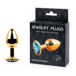 GOLDEN PLUG SMALL (втулка анальная) голубой, L 72 мм, D 28 мм, вес 50г, GS-05