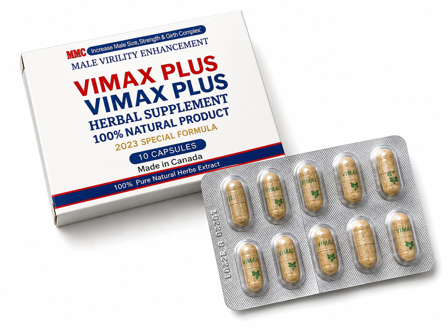 Таблетки Vimax Plus 1200mg 10 кап/уп, цена за 1 кап