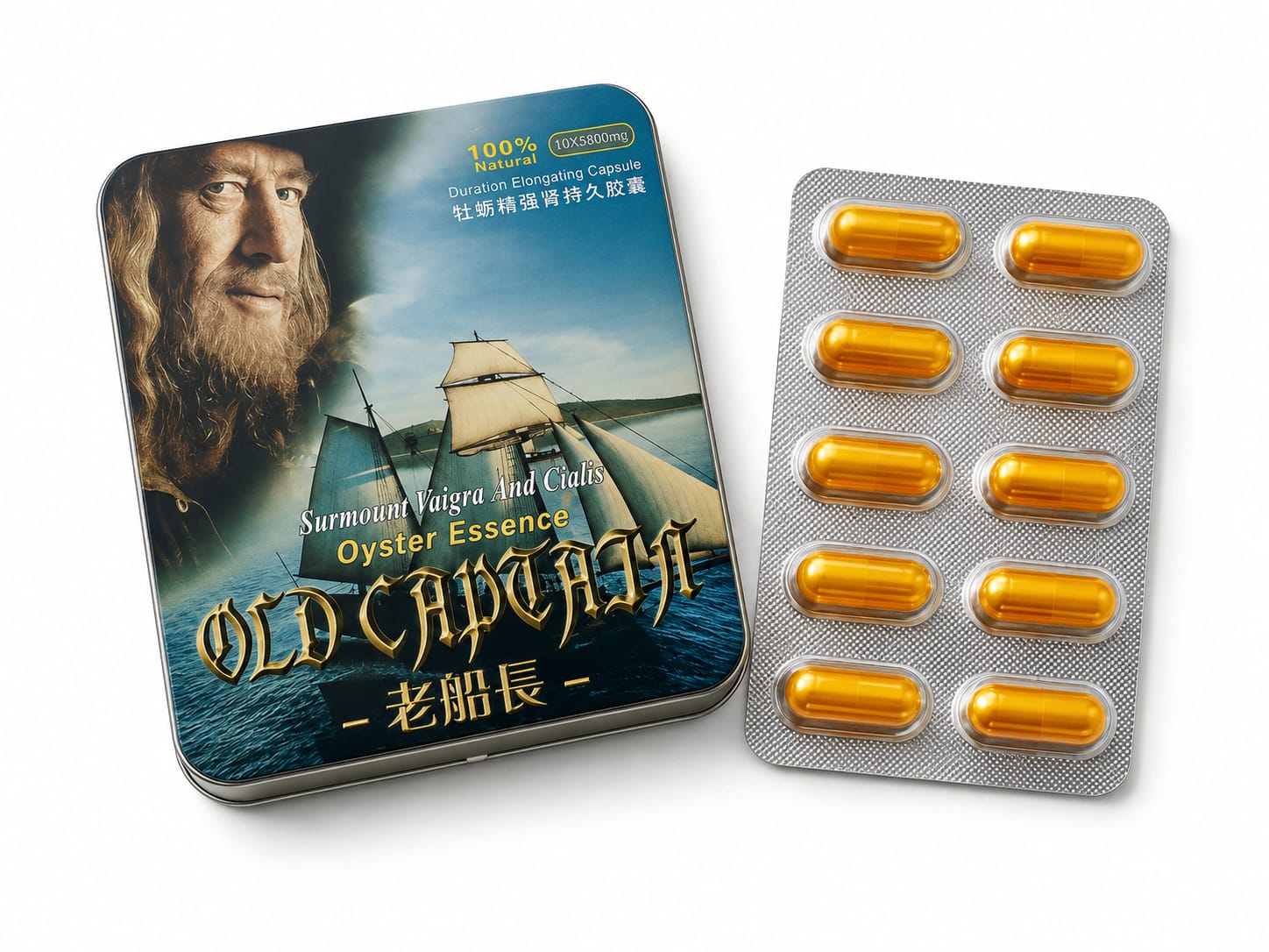 Капсулы Old capitan 5800 mg 10 кап/уп, цена за 1 капсулу