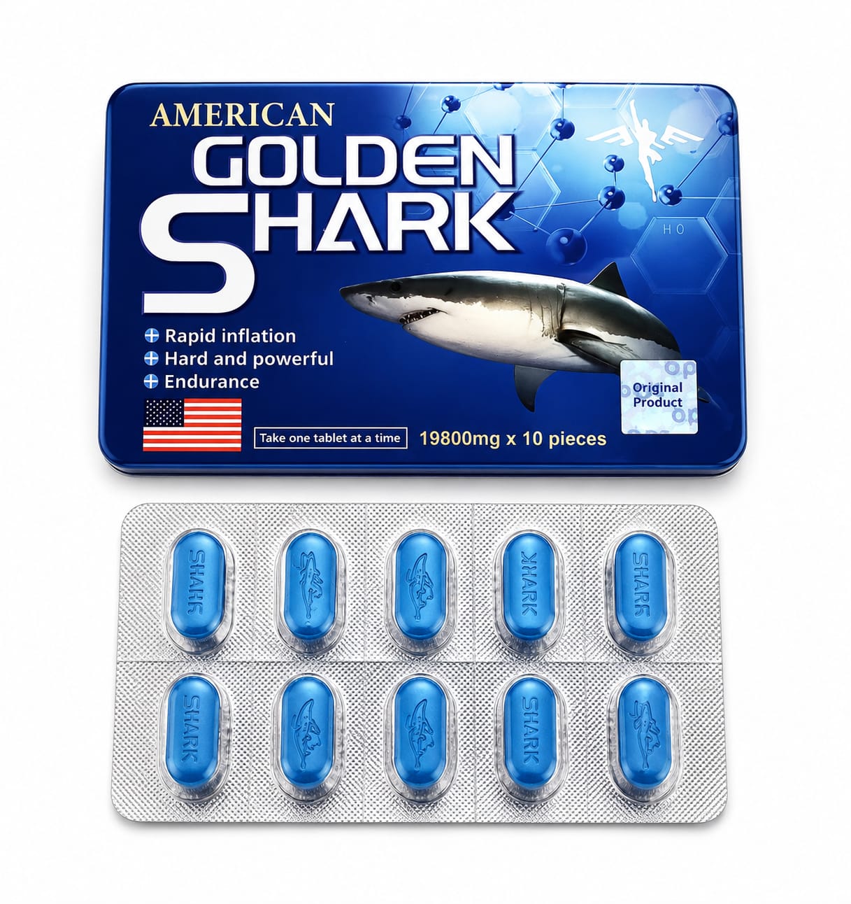 Таблетки Golden Shark 19800 mg 10 таб/уп, цена за 1 таб