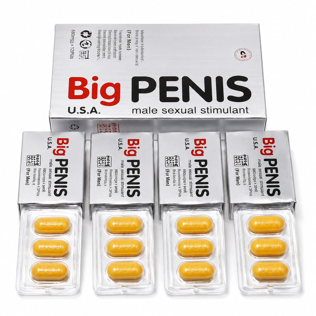 Таблетки Big Penis U.S.A (4 блок/упак) цена за 1 блок