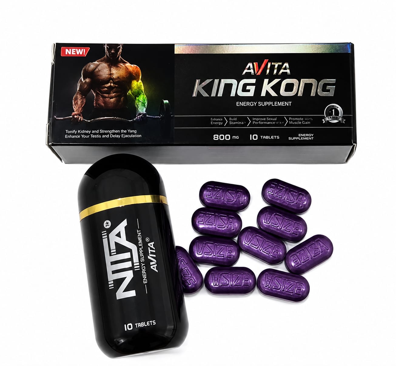 Таблетки King kong Avita 800mg 10таб/уп, цена за 1 таб