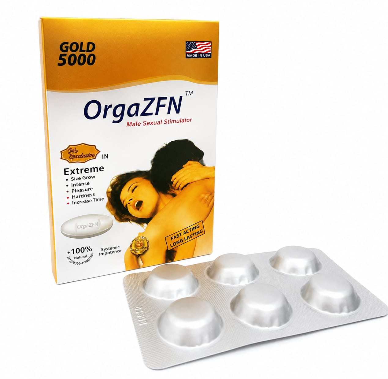 Таблетки OrgaZFN Gold 5000 6таб/уп, цена за уп
