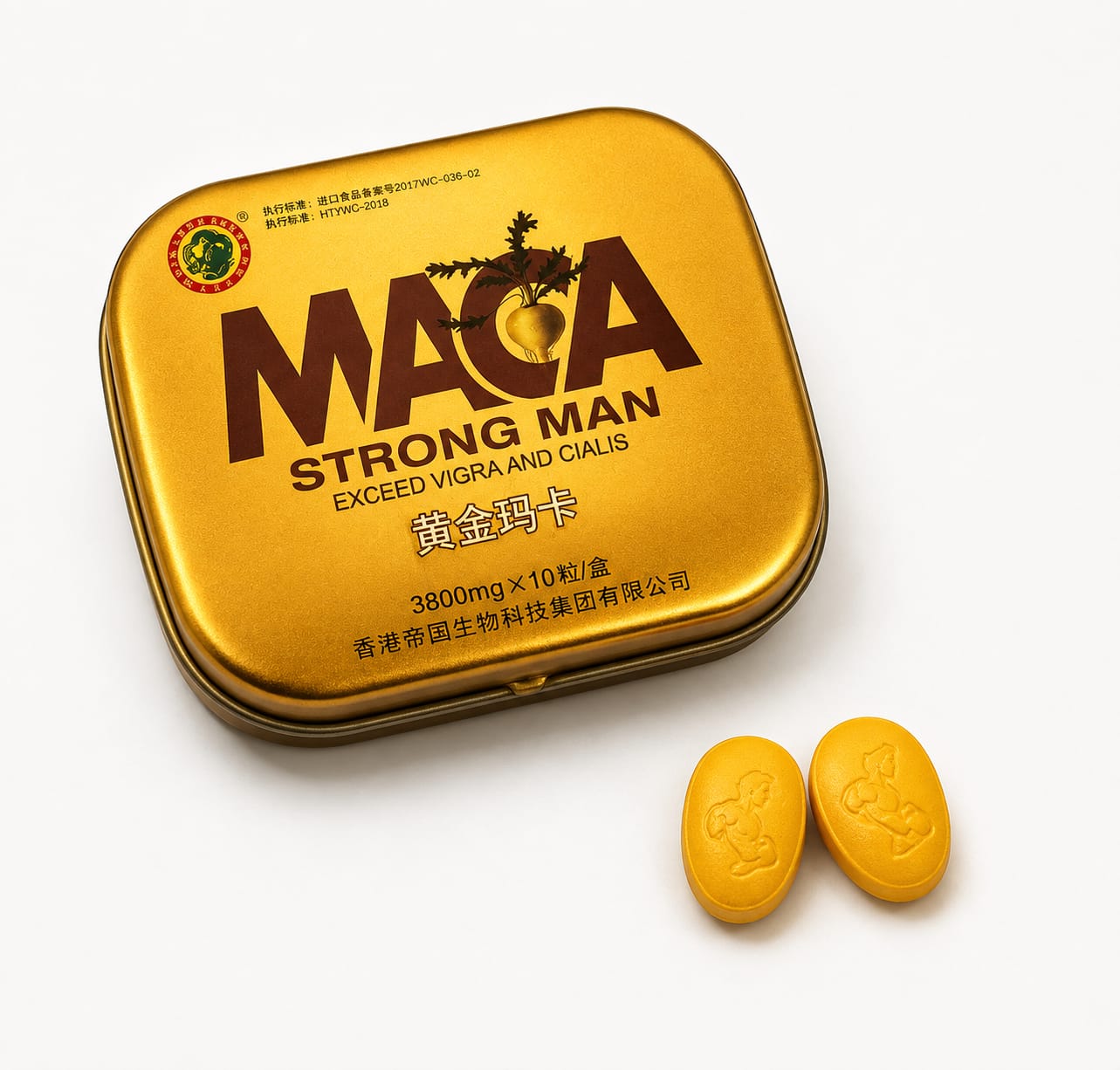 Таблетки Maca Strong Man в жести 10 таб/уп, цена за 1 таб