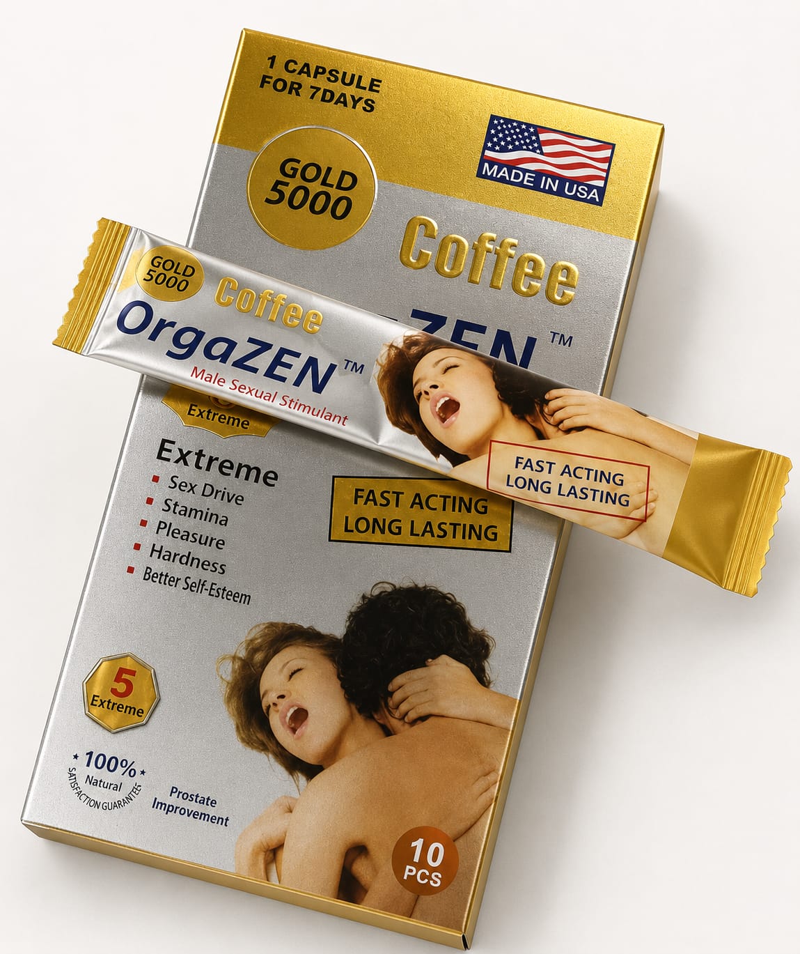 Кофе для мужчин OrgaZen gold 5000 цена за 1 пакет