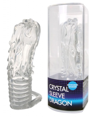 Насадка закрытая CRYSTAL SLEEVE DRAGON в форме дракона арт. EE-10101