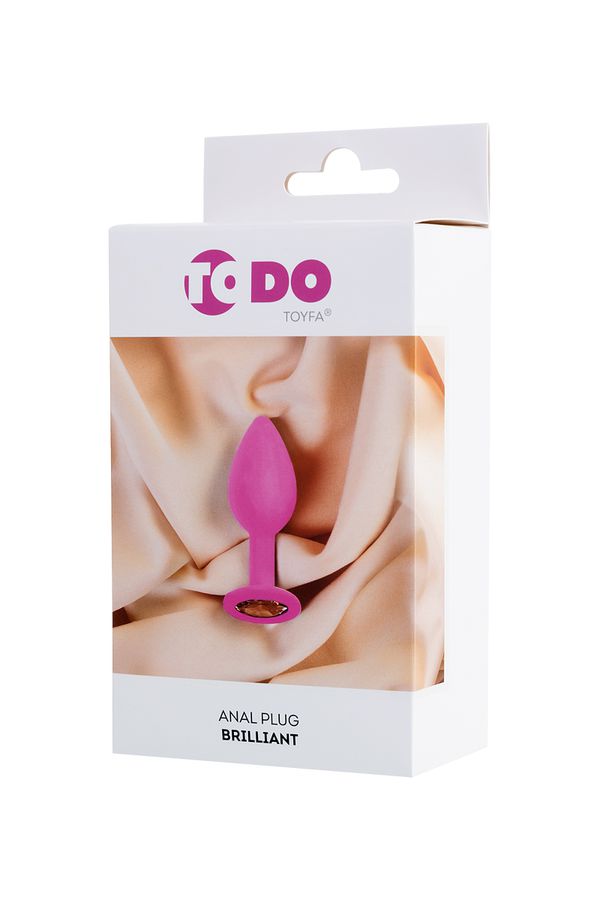 Анальная втулка ToDo by Toyfa Brilliant, силикон, розовая, 8 см, Ø 3 см, 50 г 357035