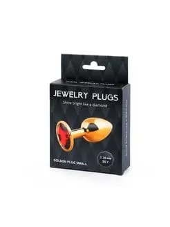 GOLDEN PLUG SMALL (втулка анальная) красный, L 72 мм, D 28 мм, вес 50г, GS-16