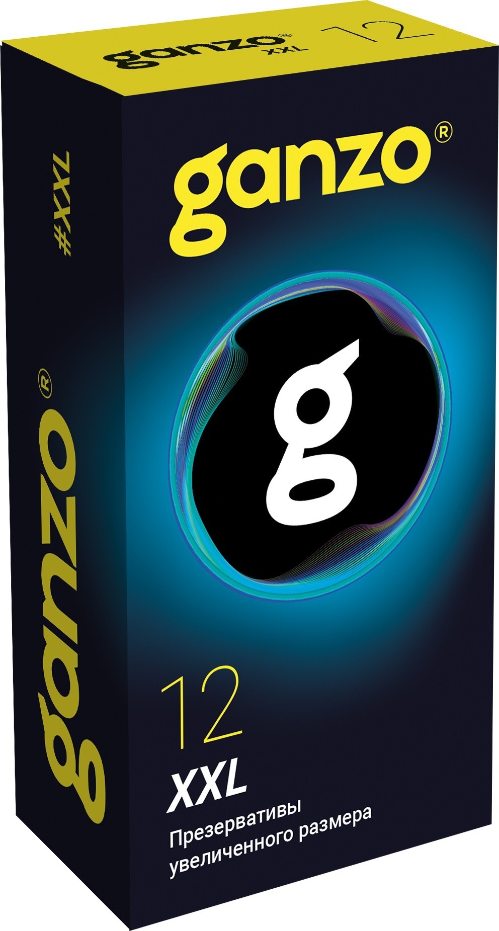 ПРЕЗЕРВАТИВЫ "GANZO" XXL №12 Black Edition, цена за 1 шт  0701-048