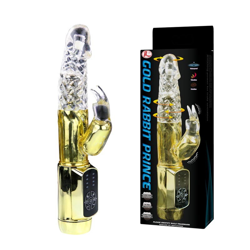 -Вибратор Gold Rabbit Prince BW-037302J