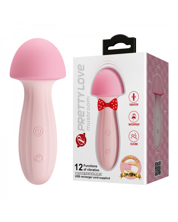 -Силиконовый вибромассажер PrettyLove Mushroom BI-014681