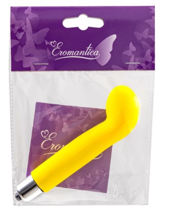 Стимулятор точки G Eromantica Awe, силикон, желтый, 12 см - 210201