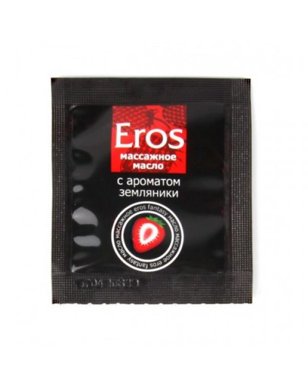 МАСЛО МАССАЖНОЕ "EROS FANTASY" (с ароматом земляники) 4г арт. LB-13018t
