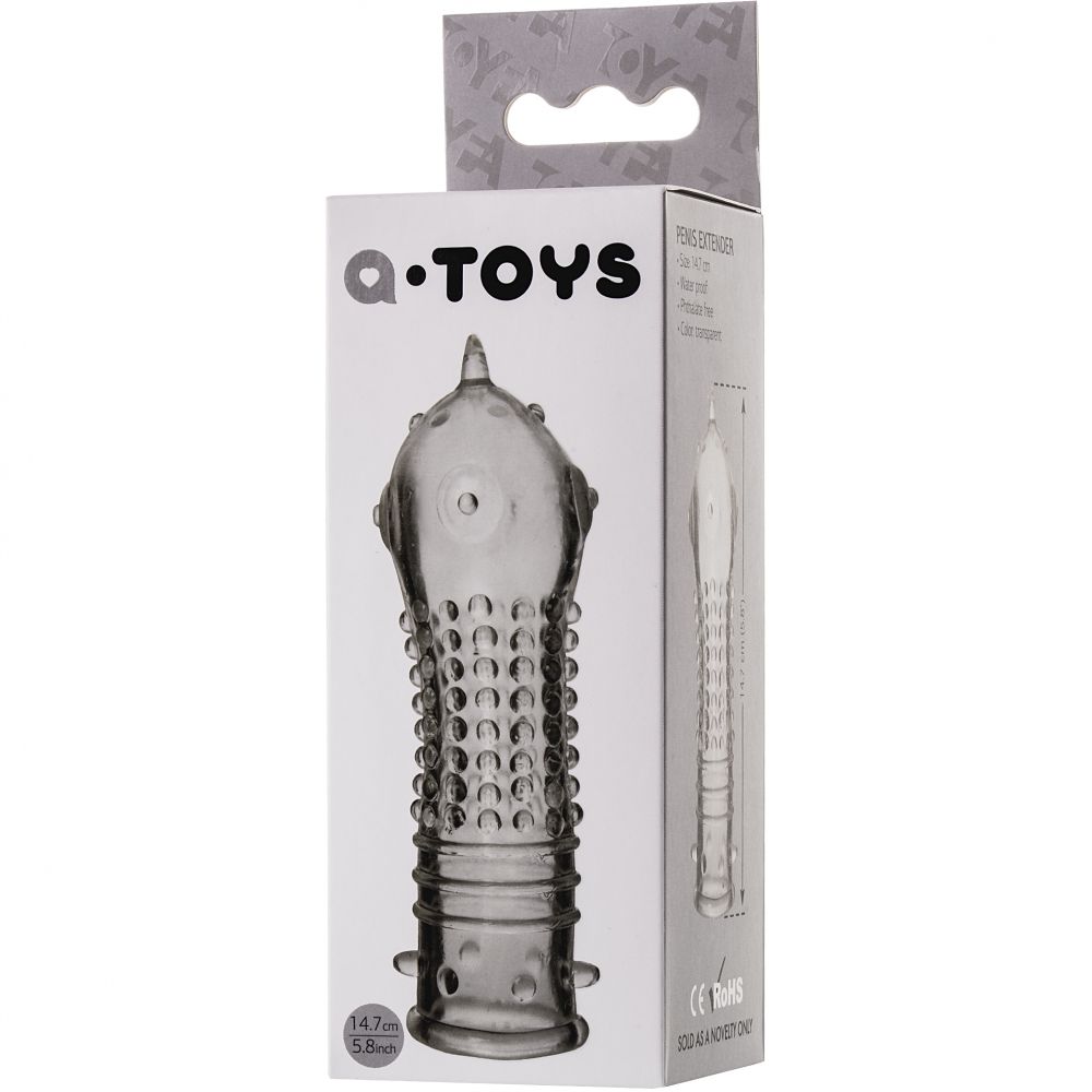 Насадка на пенис A-Toys TOYFA прозрачный, 14,7 см 768012