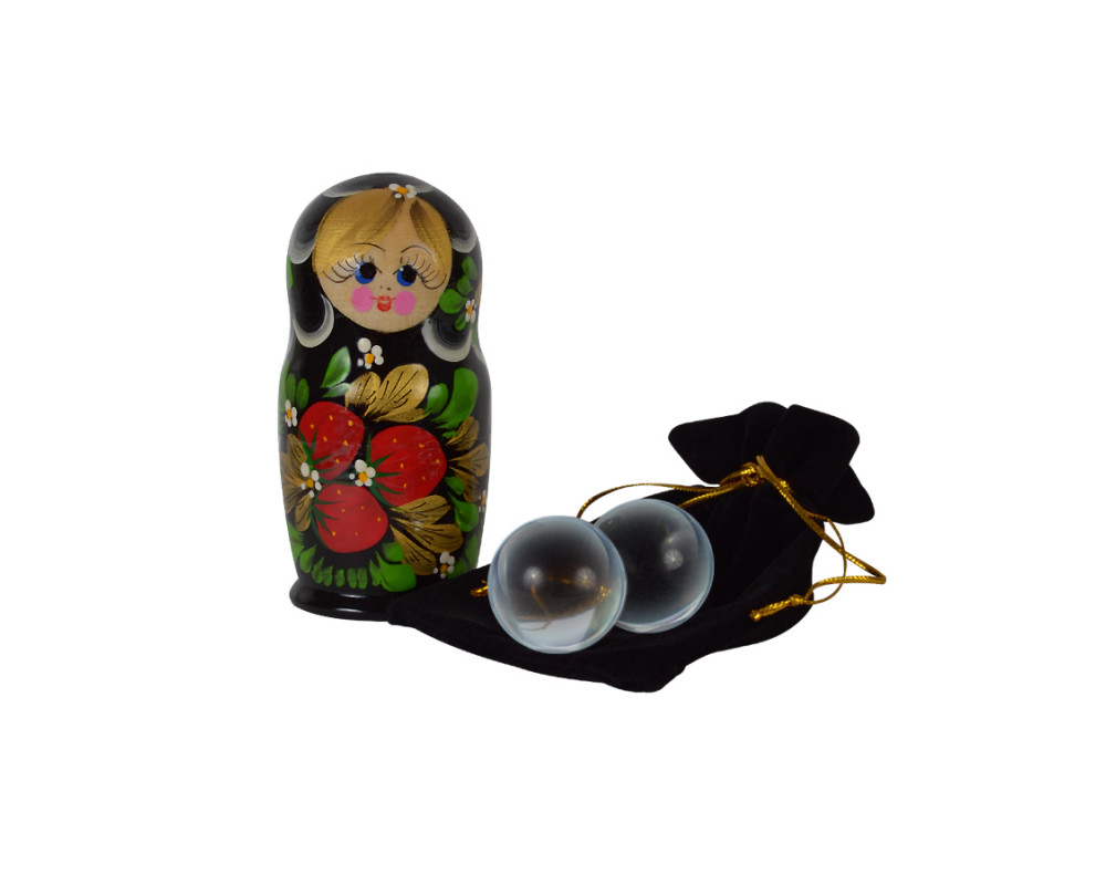 Шарики массажные, d 30 mm (стекло) матрешка  8019