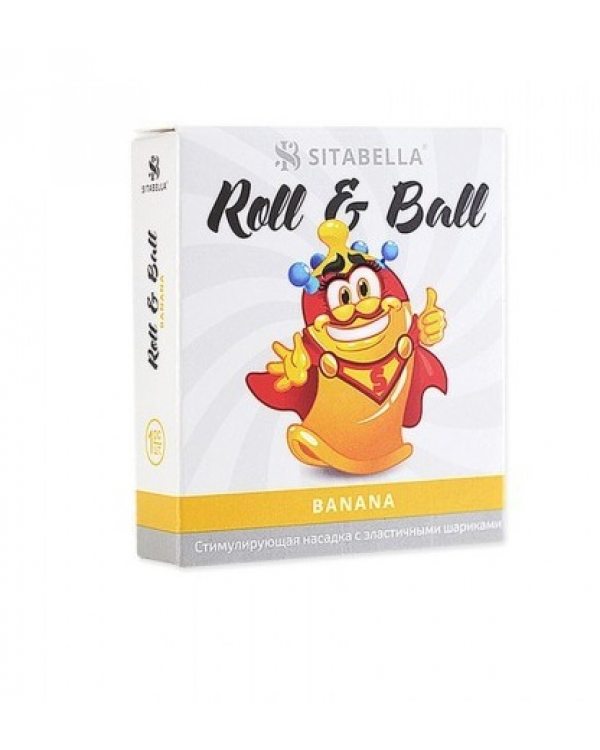 НАСАДКА СТИМУЛИРУЮЩАЯ SITABELLA R&B БАНАН 4 шарика  1424