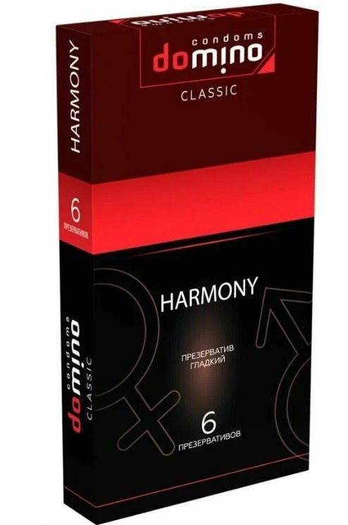 ПРЕЗЕРВАТИВЫ "DOMINO" HARMONY 07937 Гладкие 6 штук, цена за упак