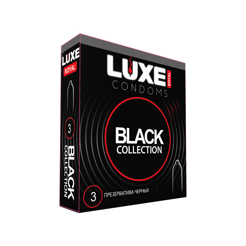 Презервативы Luxe Royal чёрного цвета (3 шт) цена за уп, 07933