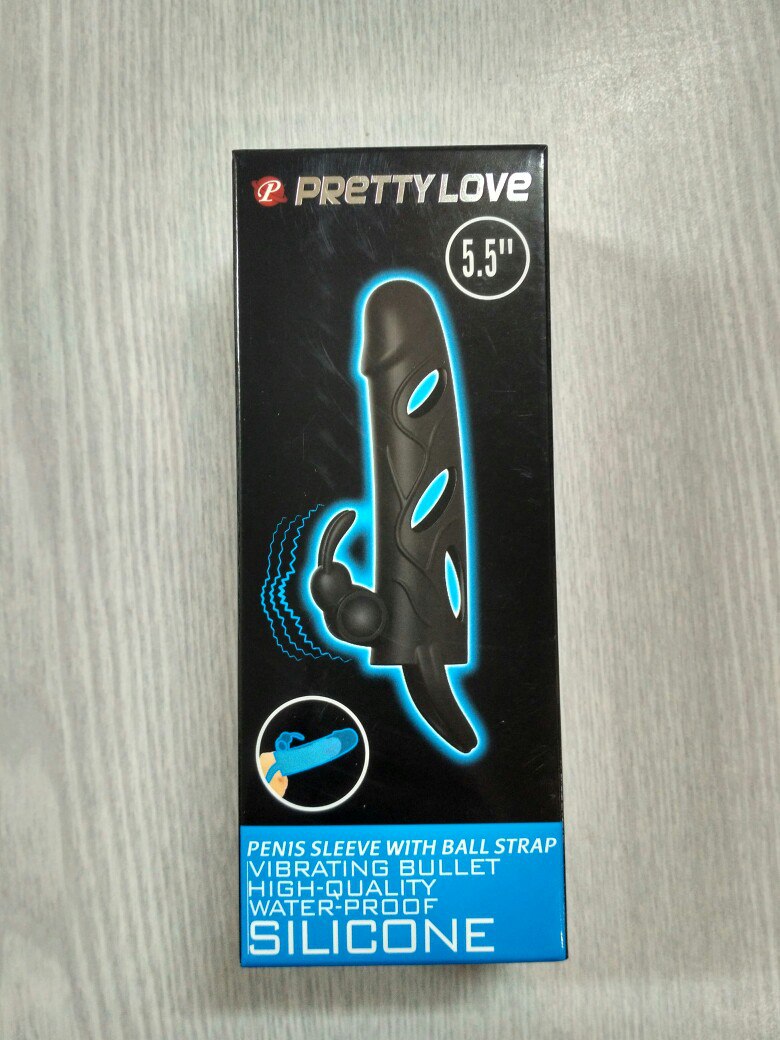 Силиконовая насадка Pretty Love с клиторальным стимулятором BI-026216