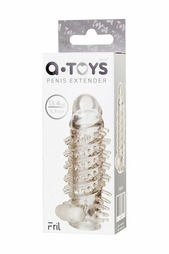 Насадка на пенис A-Toys TOYFA с вибропулей, прозрачная 13.4 см 768014