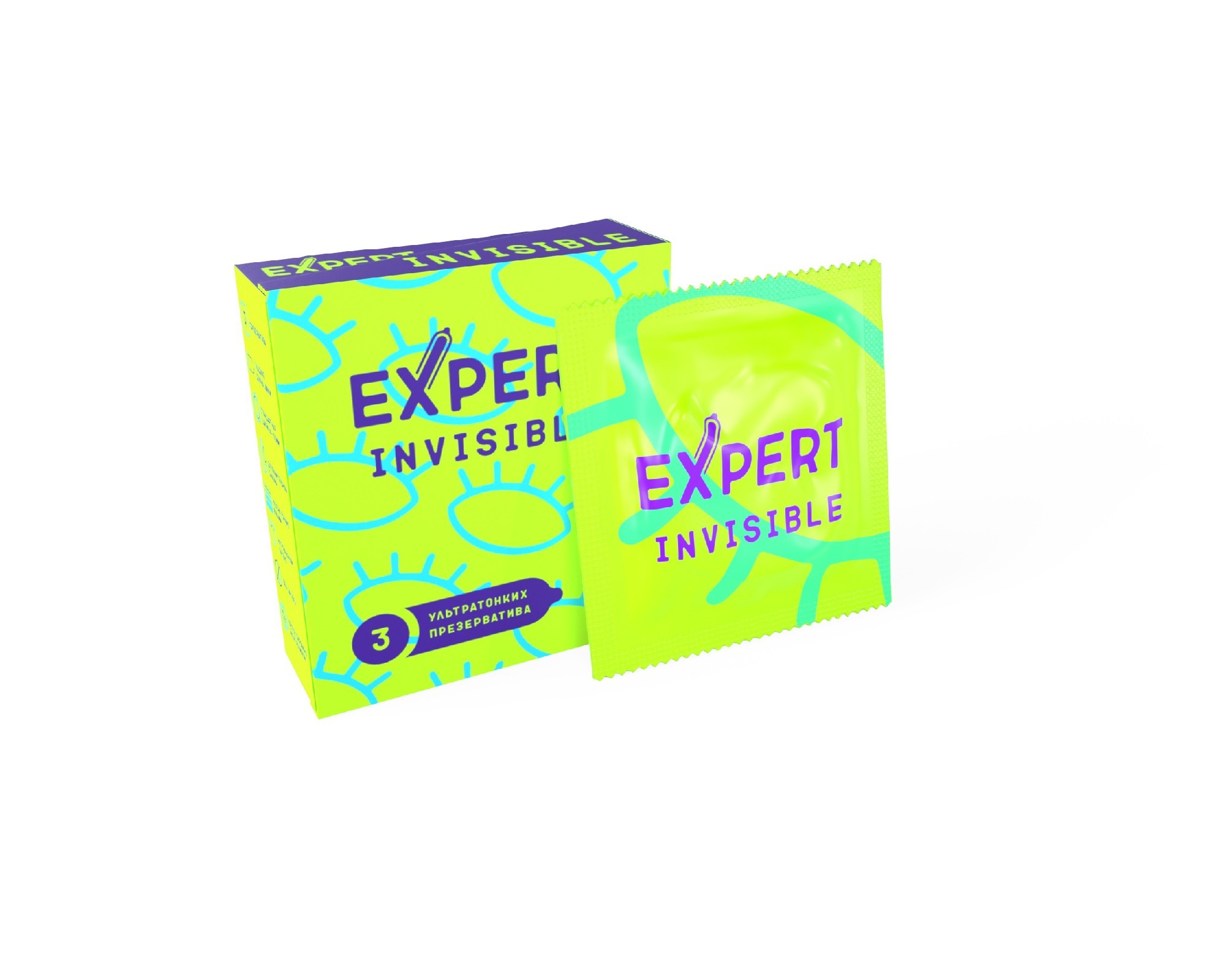 ПРЕЗЕРВАТИВЫ EXPERT INVISIBLE № 3 (ОСОБО ТОНКИЕ) NEW, 3 штуки , цена за упак