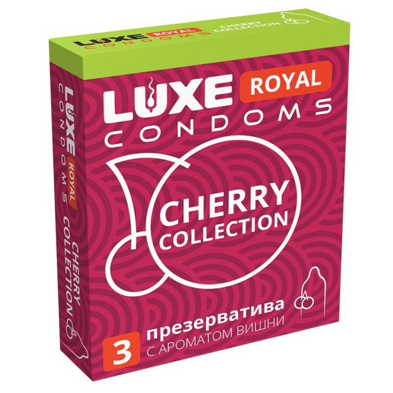 Презервативы Luxe Royal Cherry collection гладкие с ароматом вишни (3 шт) цена за уп, 08772