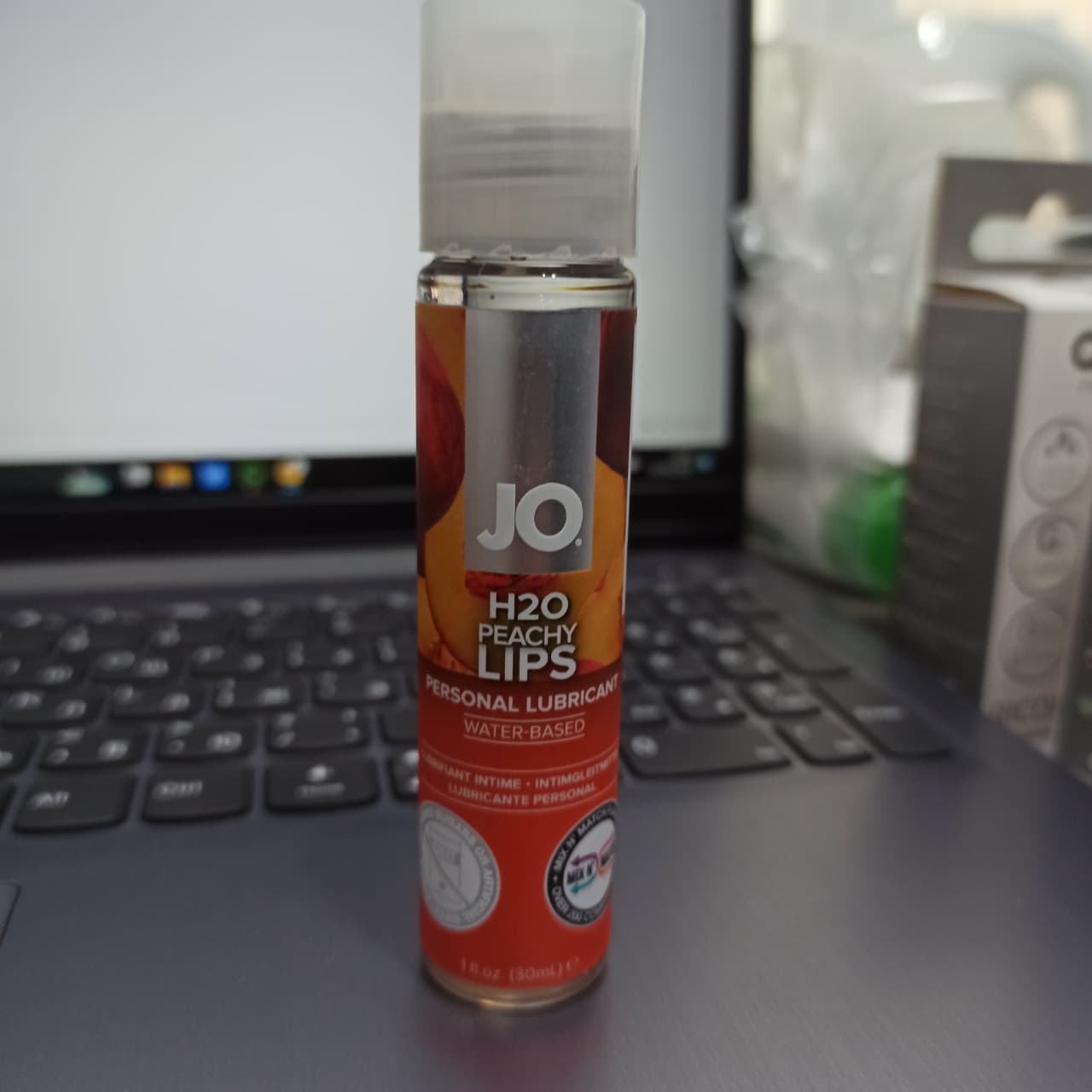 Съедобный лубрикант персик JO H2O Peachy Lips 30 мл 10126