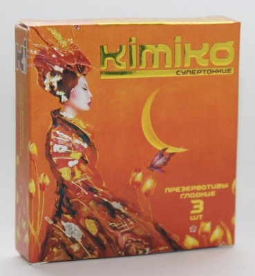 ПРЕЗЕРВАТИВЫ KIMIKO № 3 (супертонкие)  (цена за упак)