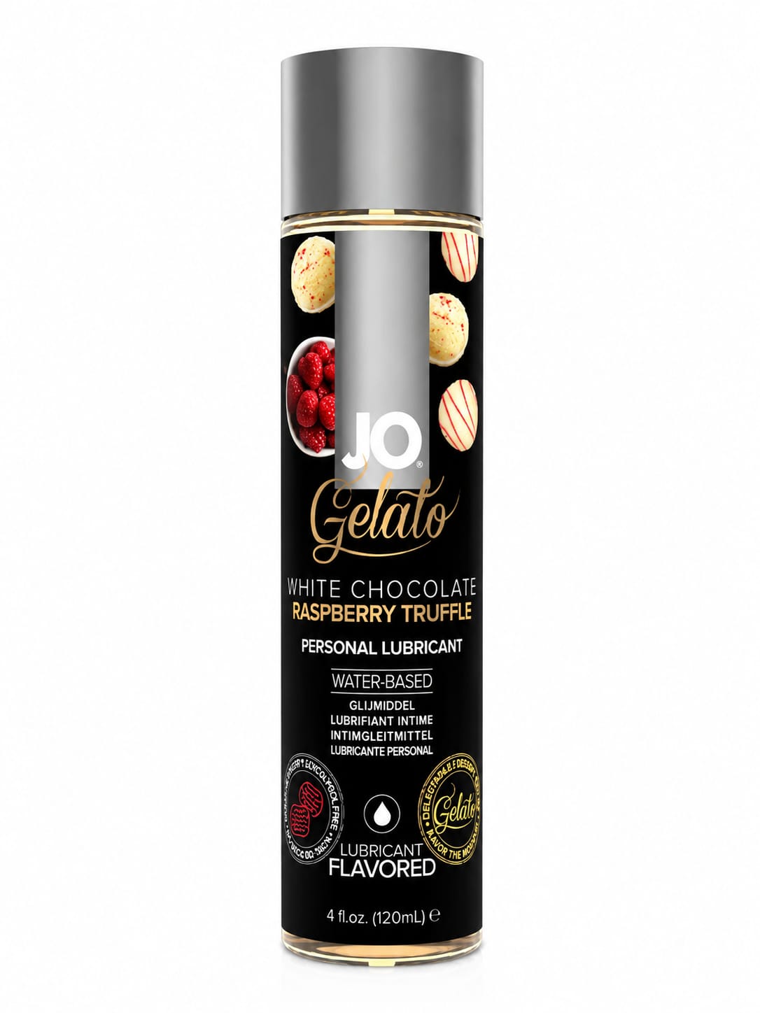 Съедобный лубрикант белый шоколад и малина JO Gelato White Chocolate Raspberry Truffle 30 мл