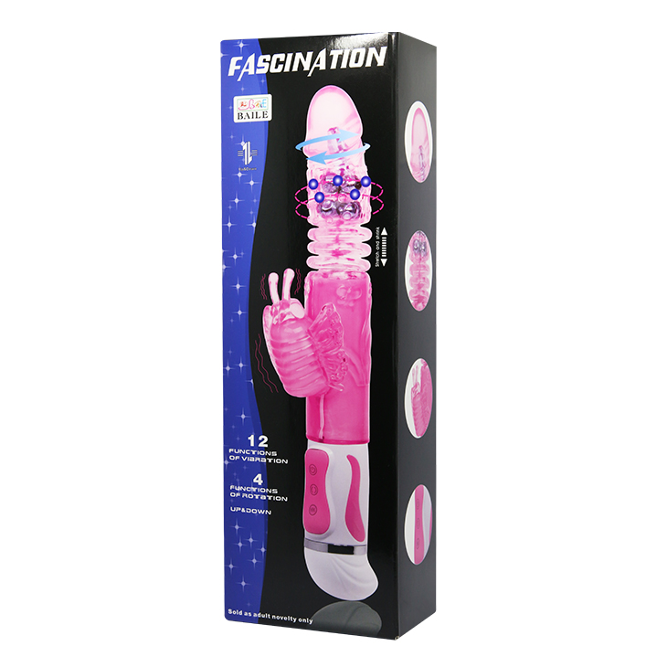 -Вибратор Fascination с ротацией и фрикциями BW-063004