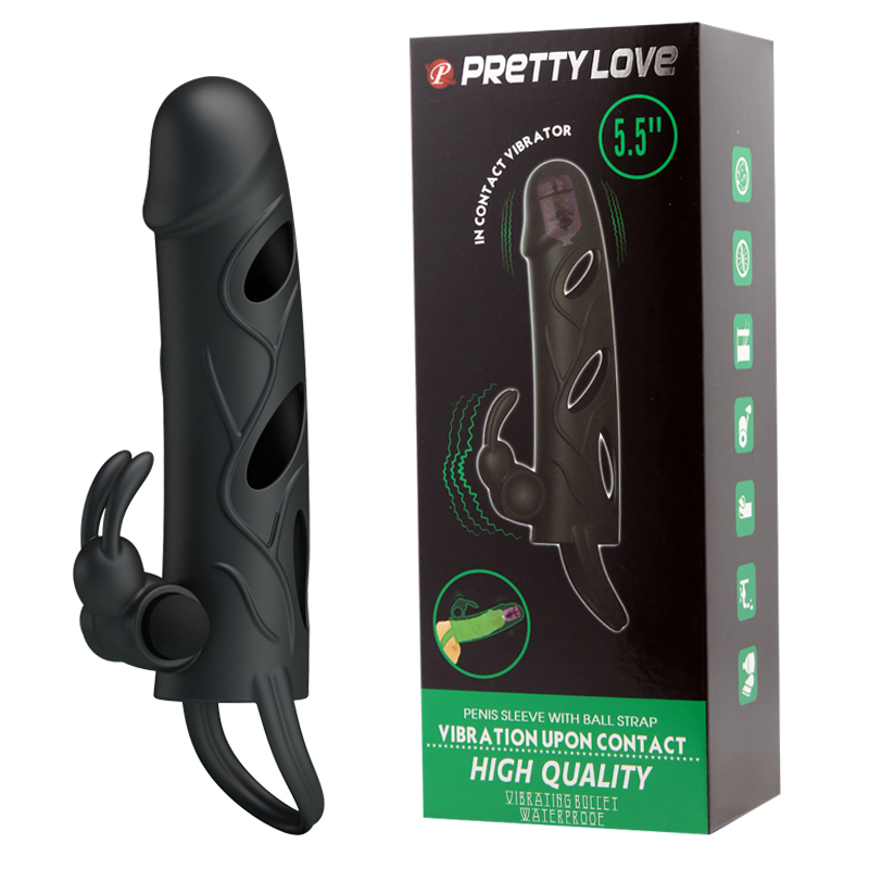 Силиконовая насадка Pretty Love с двумя вибропулями BI-026216А