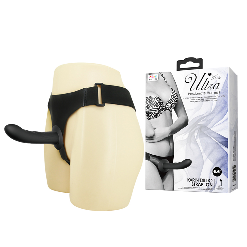 Страпон Baile Ultra Harness Karin Dildo черный BW-022051