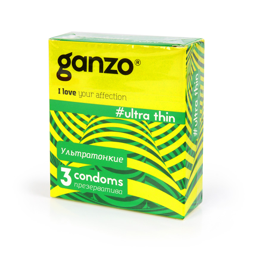ПРЕЗЕРВАТИВЫ "GANZO" ULTRA THIN №3 (ультратонкие), цена за уп