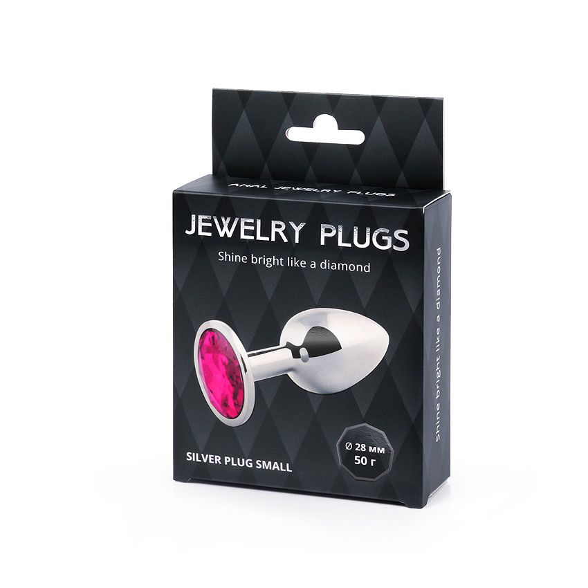 SILVER PLUG SMALL (втулка анальная) рубиновый, L 72 мм, D 28 мм, вес 50г SS-14
