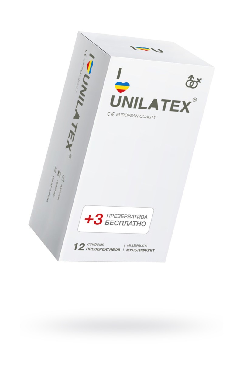 ПРЕЗЕР-ВЫ UNILATEX "Multifruts" цветные ароматизированные 15 шт., арт. 3014 цена за 1 шт